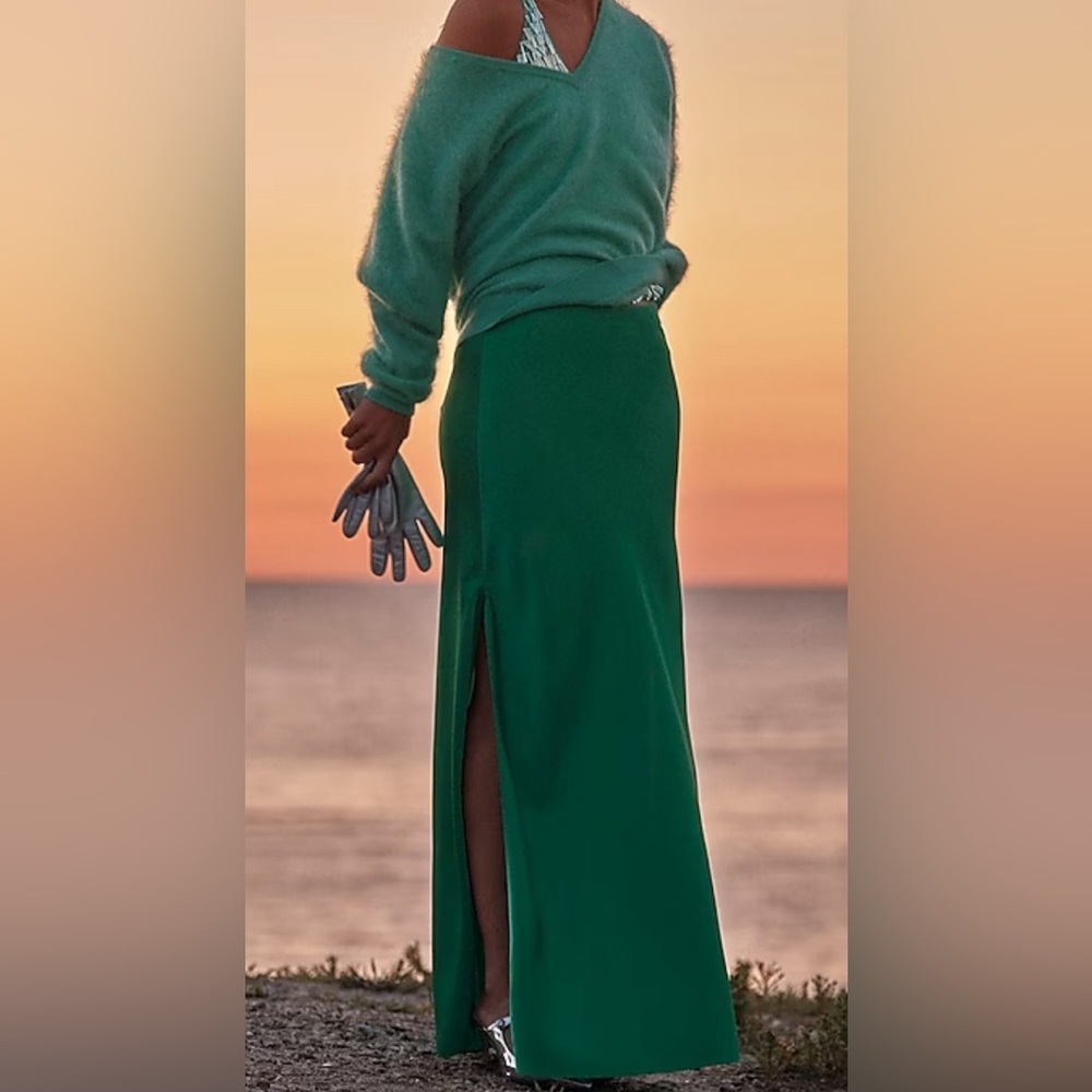 New JCrew Gwyneth long slip skirt - Picture 3 of 5